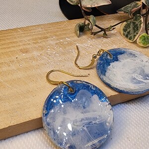 Boucles d'oreille en résine UV