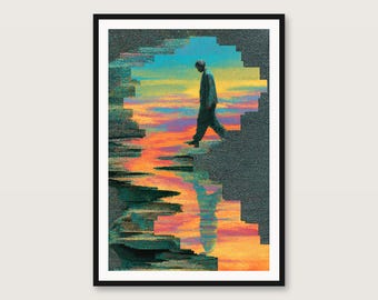 Surreal Glitch Art Print | Maximalist Dreamcore Collage Poster (Digital Download)
