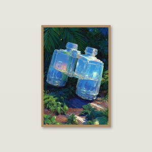 Surrealistiskt konsttryck med kristallkikare | Djungelbotaniskt stilleben (digital nedladdning) bild 2