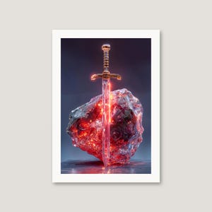 Crystal Sword Psychedelischer Druck | Maximalist Pop Art (Digital Download) Bild 4