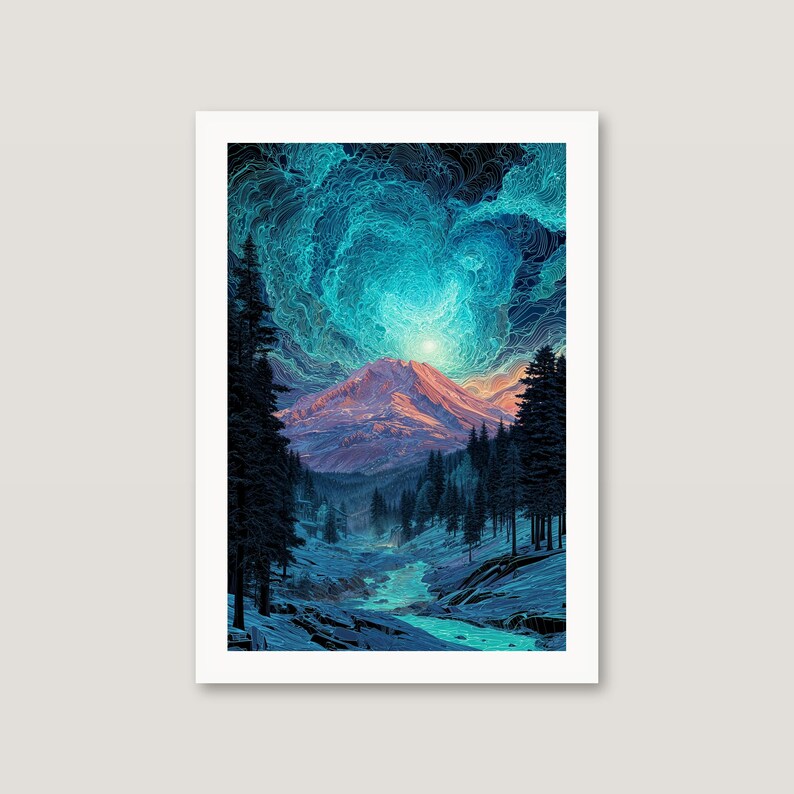 Himmlische Landschaft Kunstdrucke | Cosmic Ethereal Boho Galeriewand Dekor (Digitaler Download) Bild 9