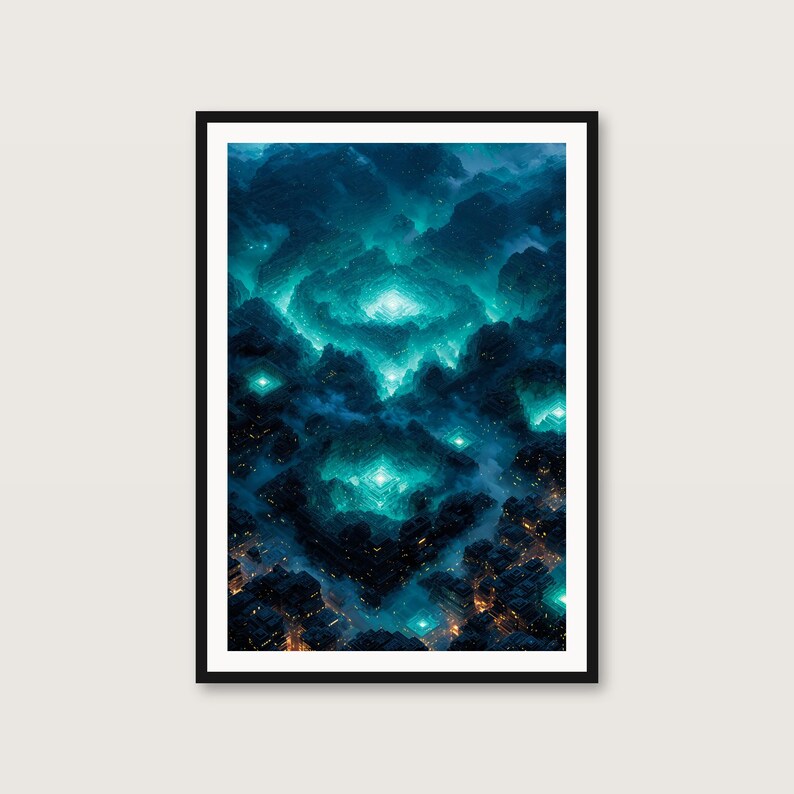 Himmlische Landschaft Kunstdrucke | Cosmic Ethereal Boho Galeriewand Dekor (Digitaler Download) Bild 10
