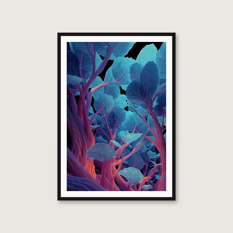 Maximalist Collage Wall Art Set | Panther, Punk Portrait, Neon Botanical Posters (Digital Download) image 10
