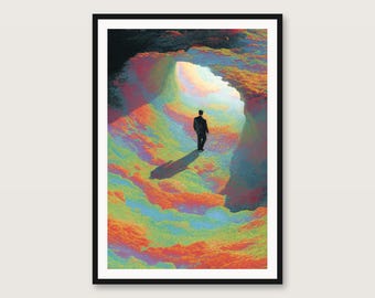 Surreal Desert Archway Print | Maximalist Trippy Collage (Digital Download)