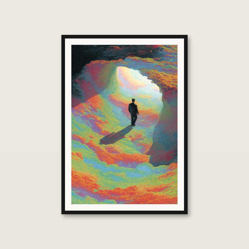 Surreal Desert Archway Print | Maximalist Trippy Collage (Digital Download) image 1