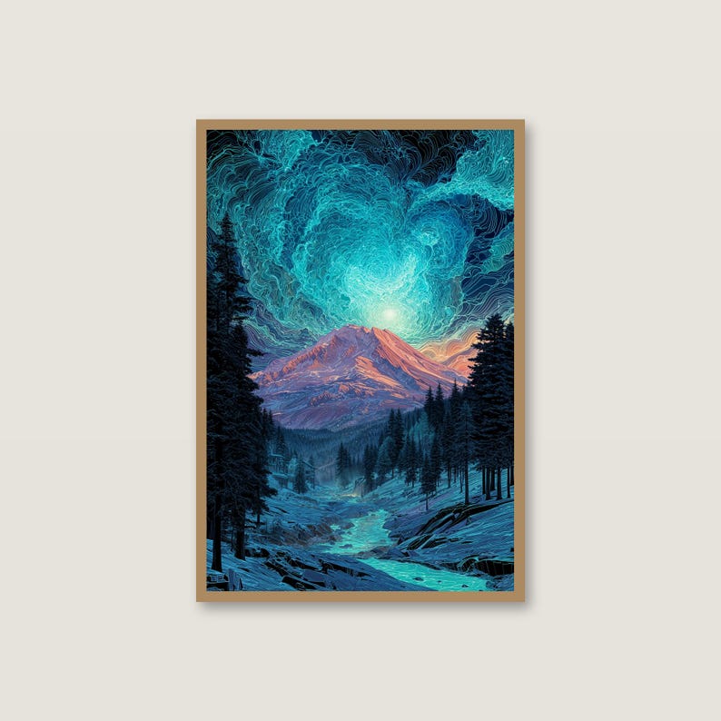 Himmlische Landschaft Kunstdrucke | Cosmic Ethereal Boho Galeriewand Dekor (Digitaler Download) Bild 7