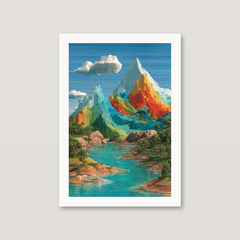 Himmlische Landschaft Kunstdrucke | Cosmic Ethereal Boho Galeriewand Dekor (Digitaler Download) Bild 5