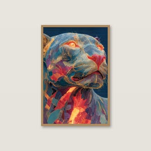 Maximalist Collage Wall Art Set | Panther, Punk Portrait, Neon Botanical Posters (Digital Download) image 7