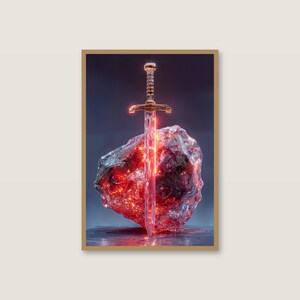 Crystal Sword Psychedelischer Druck | Maximalist Pop Art (Digital Download) Bild 2