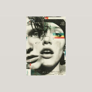 Maximalist Collage Wall Art Set | Panther, Punk Portrait, Neon Botanical Posters (Digital Download) image 4