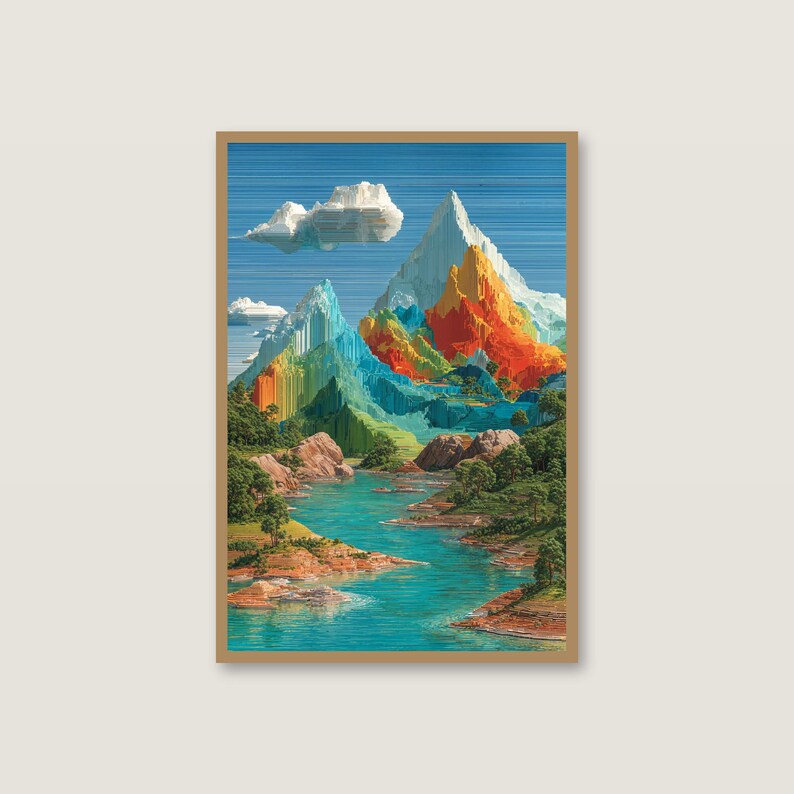 Himmlische Landschaft Kunstdrucke | Cosmic Ethereal Boho Galeriewand Dekor (Digitaler Download) Bild 3