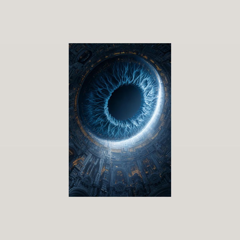 Cosmic Eye Celestial Art Print | Dreamy Surreal Wall Decor (Digital Download) image 3