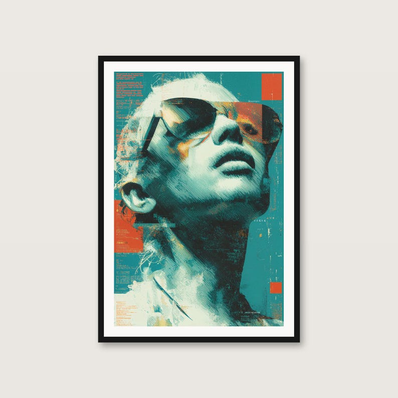 Statue Psychedelische Wandkunst | Maximalist Original Poster (Digital Download) Bild 1