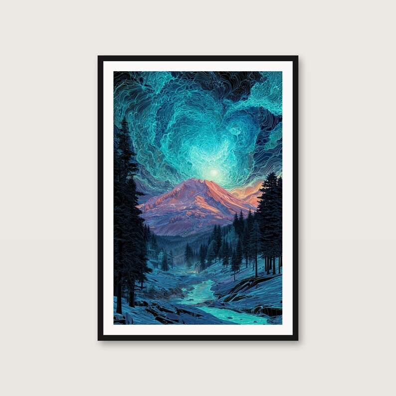 Himmlische Landschaft Kunstdrucke | Cosmic Ethereal Boho Galeriewand Dekor (Digitaler Download) Bild 6