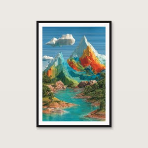 Himmlische Landschaft Kunstdrucke | Cosmic Ethereal Boho Galeriewand Dekor (Digitaler Download) Bild 2