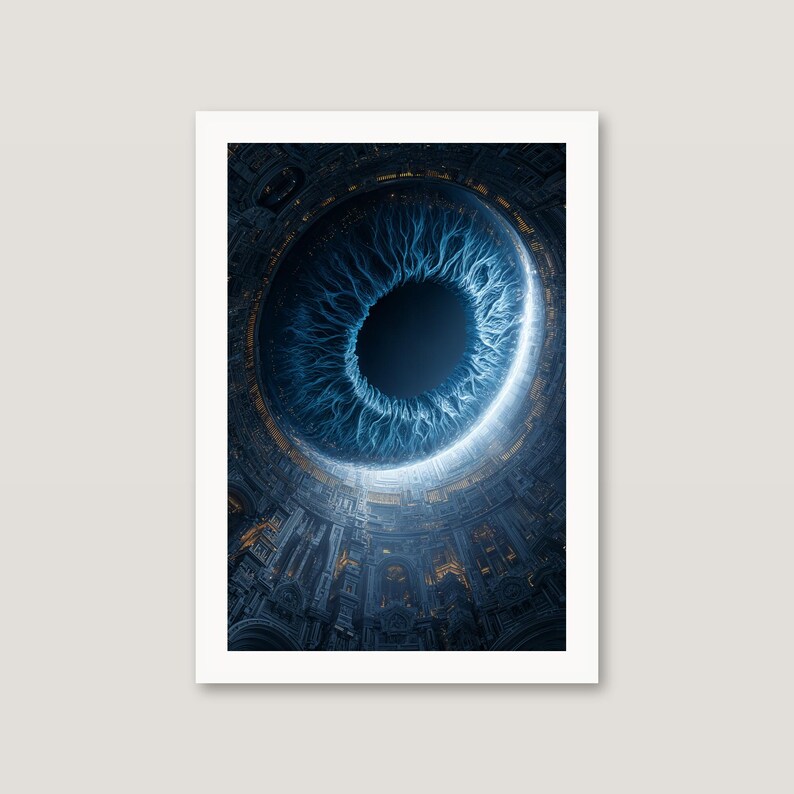 Cosmic Eye Celestial Art Print | Dreamy Surreal Wall Decor (Digital Download) image 4