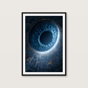 Cosmic Eye Celestial Art Print | Dreamy Surreal Wall Decor (Digital Download) image 1