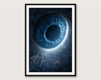 Cosmic Eye Celestial Art Print | Dreamy Surreal Wall Decor (Digital Download)