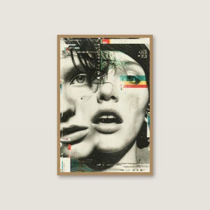 Maximalist Collage Wall Art Set | Panther, Punk Portrait, Neon Botanical Posters (Digital Download) image 3