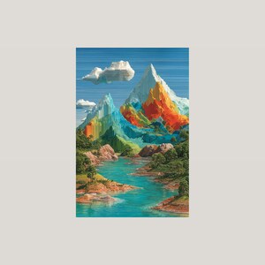 Himmlische Landschaft Kunstdrucke | Cosmic Ethereal Boho Galeriewand Dekor (Digitaler Download) Bild 4