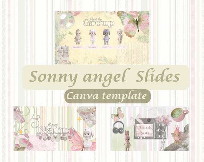 Slideshow Intro Cute Sonny Angel Inspired Cute Aesthetic Presentation Template | Editable ...