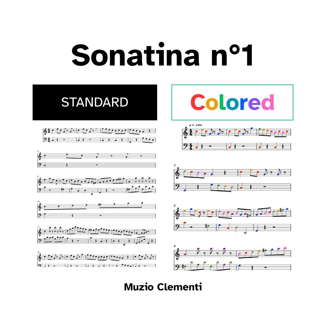 Sonatina No 1 Op 36 - Muzio Clementi | Color-coded Piano Sheet Music ...