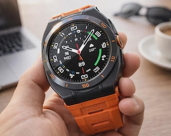 Funda de silicona para correa deportiva con carcasa metálica para Samsung Galaxy Watch Ultra de 47 mm