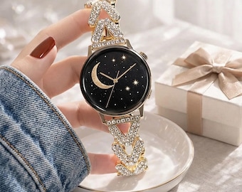 Bracelet de montre Blé diamants de luxe pour Samsung Galaxy Watch 7 6 5 Pro 4