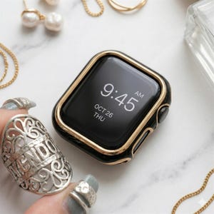 Metallram till Apple Watch-fodral, smalt, skyddande hårt skal, unisexdesign