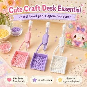 5 mm Perlenstift-Schaufel-Set, Perlen-Picker für Bügelperlen, offene Perlen-Schaufel, Pixel Art Craft Versorgung