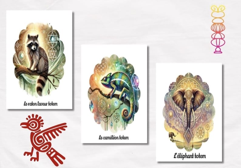 Totem Animal Oracle 30 Divination Cards – Spiritual Oracle Game, Totem ...