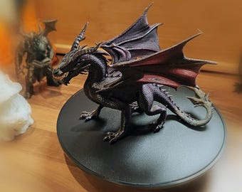 3D Printed Fantasy Dragon Statue for Collectors and Fantasy Fans