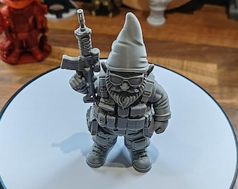 Tactical Gnome Soldier Figurine