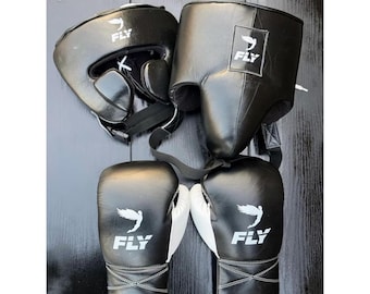 Fly Boxing Gloves Premium Leather Training & Sparring Gloves Pro Fight Style Punching Gloves for Men and Women