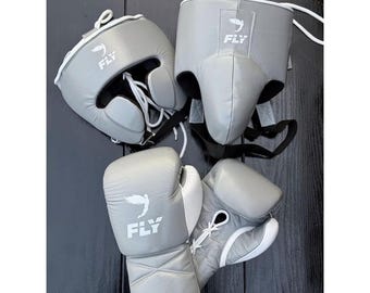 Fly Boxing Gloves Premium Leather Training & Sparring Gloves Pro Fight Style Punching Gloves for Men and Women