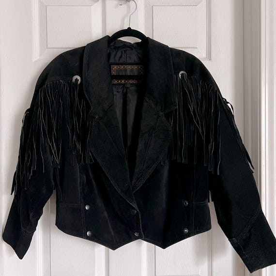 ジャケット・アウター 90s suede fringe collar Brnmxoke Womens Faux Leather Fringe Jacket, Slim Moto Bomber