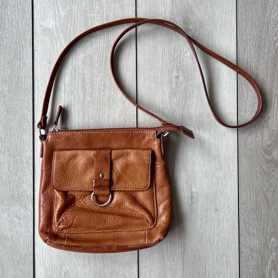 Fossil Vintage Classic Brown Leather Bag Shoulder… - image 1