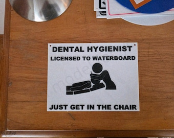 Dental Hygienist Sign, Tooth Dentist Decor Desk Art - 3D Printing - Blender Modeling - BambuLab - Limited Edition, Only Few Left.