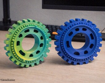 Industrial Mechanical Decorative Gear Set, Kinetic Wall Art 3D Printing - Blender Modeling - BambuLab - Limited Edition, Only Few Left.