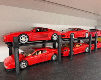 1/18 Car Lift Scale Garage Diorama Miniature, 3D Printing - Blender Modeling - BambuLab - Limited Edition, Only Few Left.