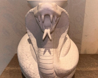 Cobra Snake Vase, Serpent Flower Pot Home Decor, Reptile Art - 3D Printing - Blender Modeling - BambuLab - Limited Edition, Only Few Left.