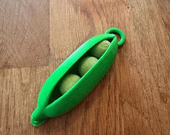 Fidget Toy Peapod Keychain, Movable Peas Stress Relief - 3D Printing - Blender Modeling - BambuLab - Limited Edition, Only Few Left.