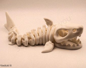 Shark Skeleton Model, Marine Anatomy STL, Animal Sculpture - 3D Printing - Blender Modeling - BambuLab - Limited Edition, Only Few Left.