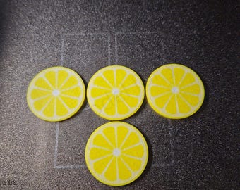 Lemon Slices, Fruit Slices Model - 3D Printing - Blender Modeling - BambuLab - Limited Edition, Only Few Left.