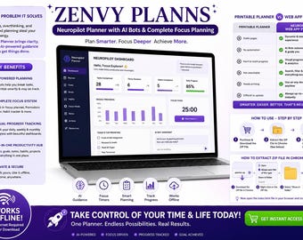 AI ADHD Productivity Planner Web App for Students & Overthinkers | Dopamine Detox Focus System