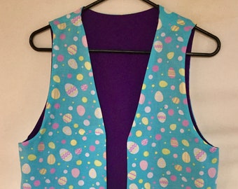 Vesties Easter Egg  Men's Women's Holiday Vest Purple Reverse