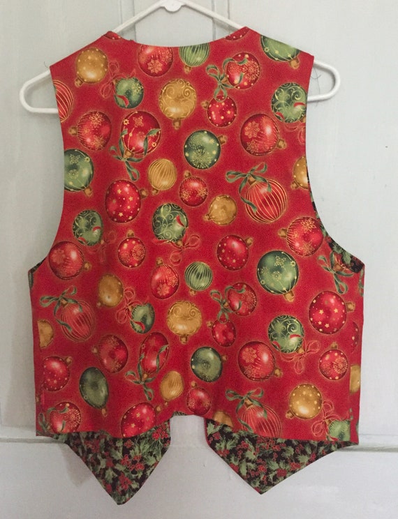 mens red plaid christmas vest