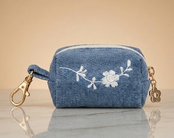 Denim Velvet Dog Bag Dispenser | Customizable | Handmade in Germany