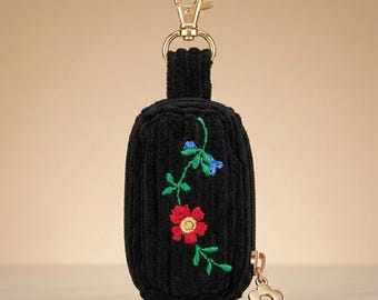 Black Corduroy Dog Bag Dispenser | Customizable | Handmade in Germany