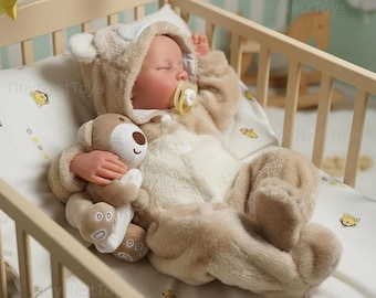 Reborn Baby Doll 18 Zoll (45 cm) - Handgefertigter ganzer Vinyl-Körper, Neugeborenen-Geschenk